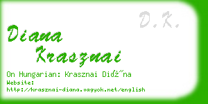 diana krasznai business card